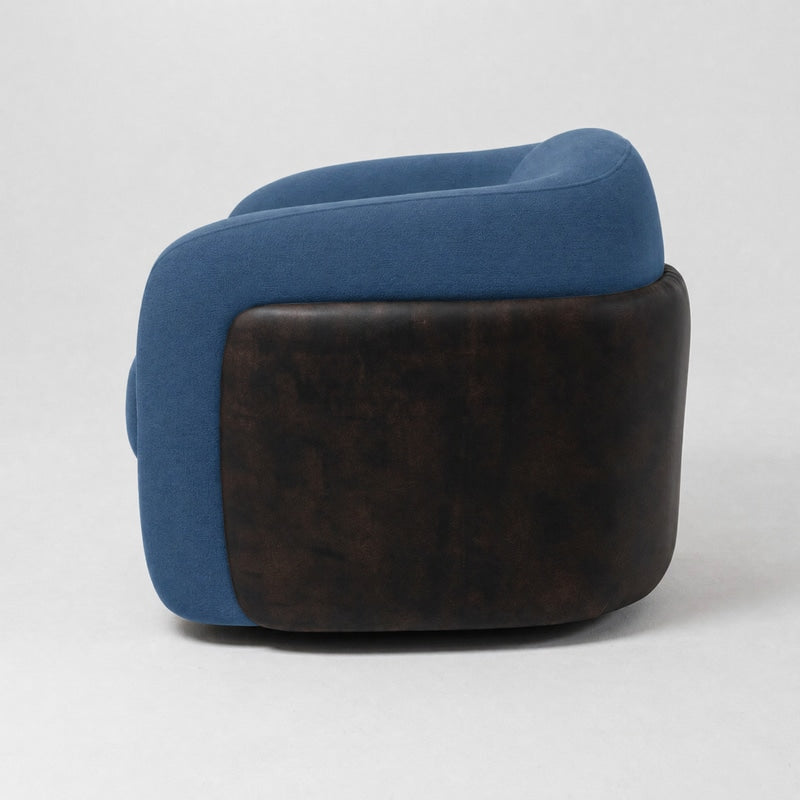 BUTACA ALMA GIRATORIA TAPIZ /MICROCUERO · Azul · 3