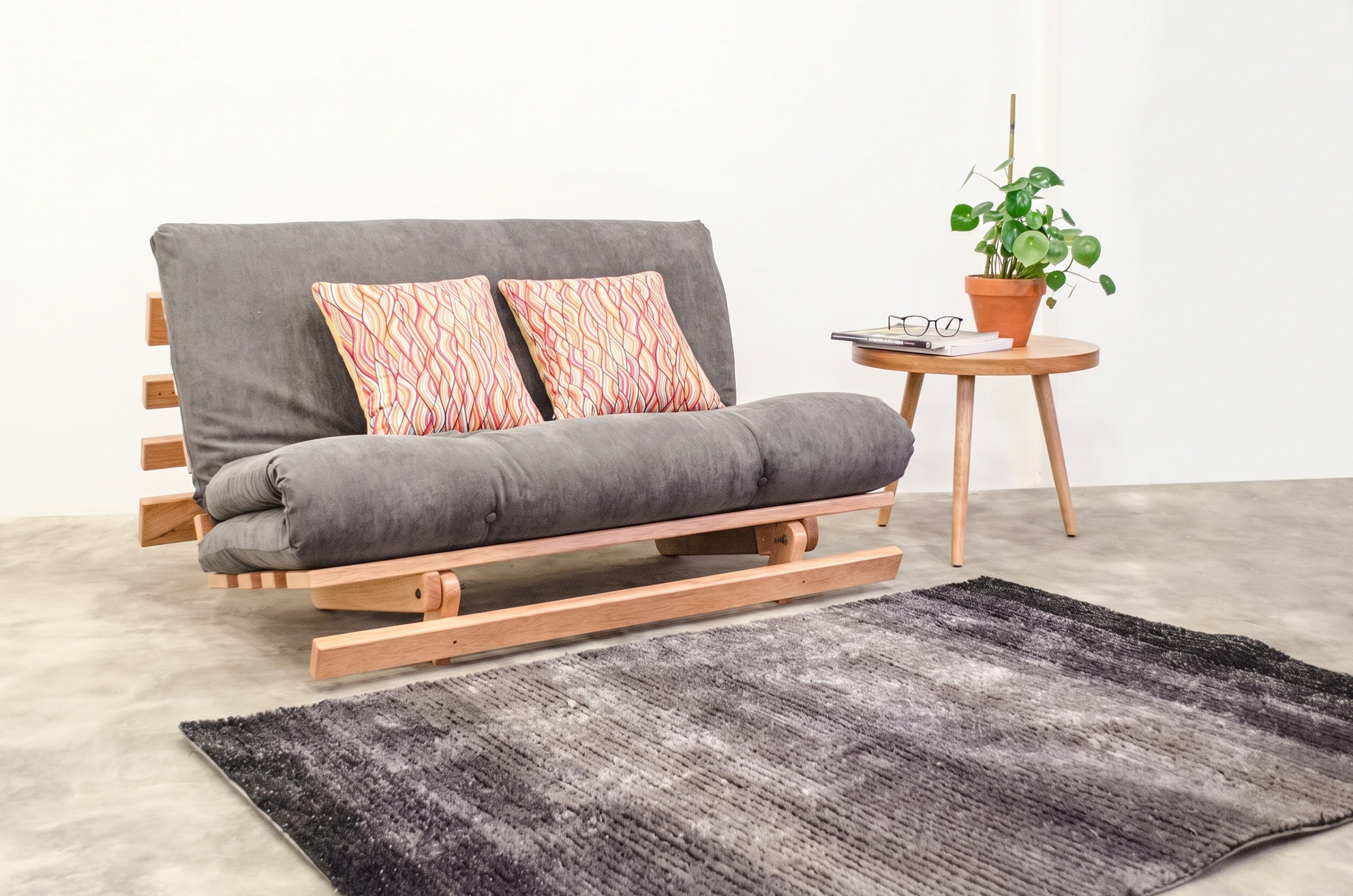 SOFÁ CAMA FUTON · Gris · 3