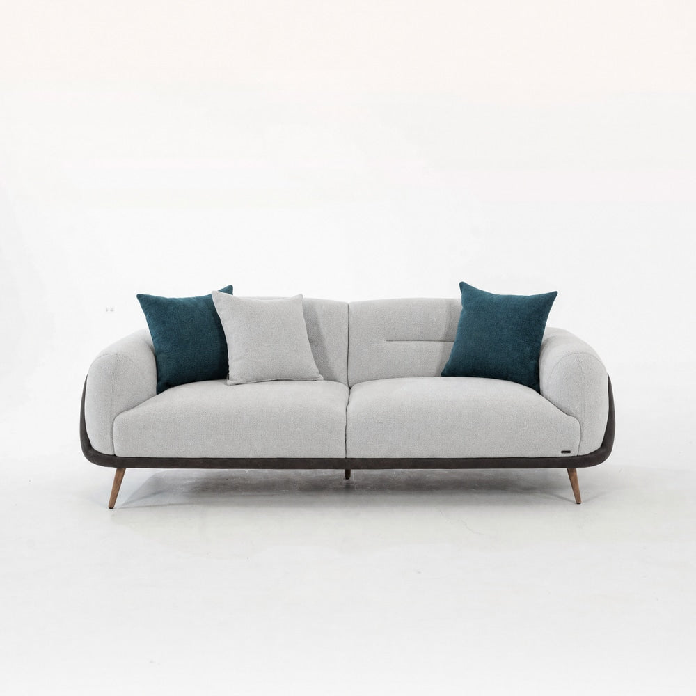 SOFA TRIPLE ALMA TAPIZ/ MICROCUERO · Plata · 2