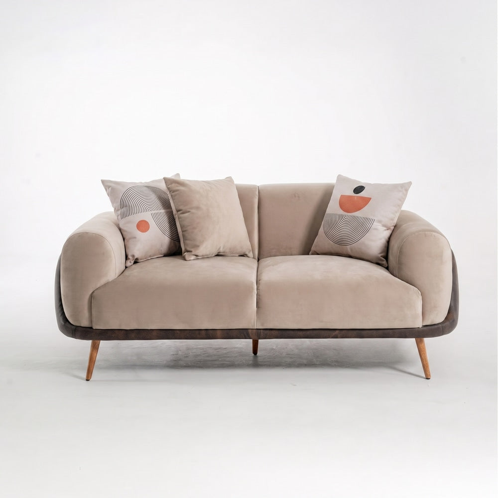 SOFA DOBLE ALMA TAPIZ /MICROCUERO · Taupe · 2