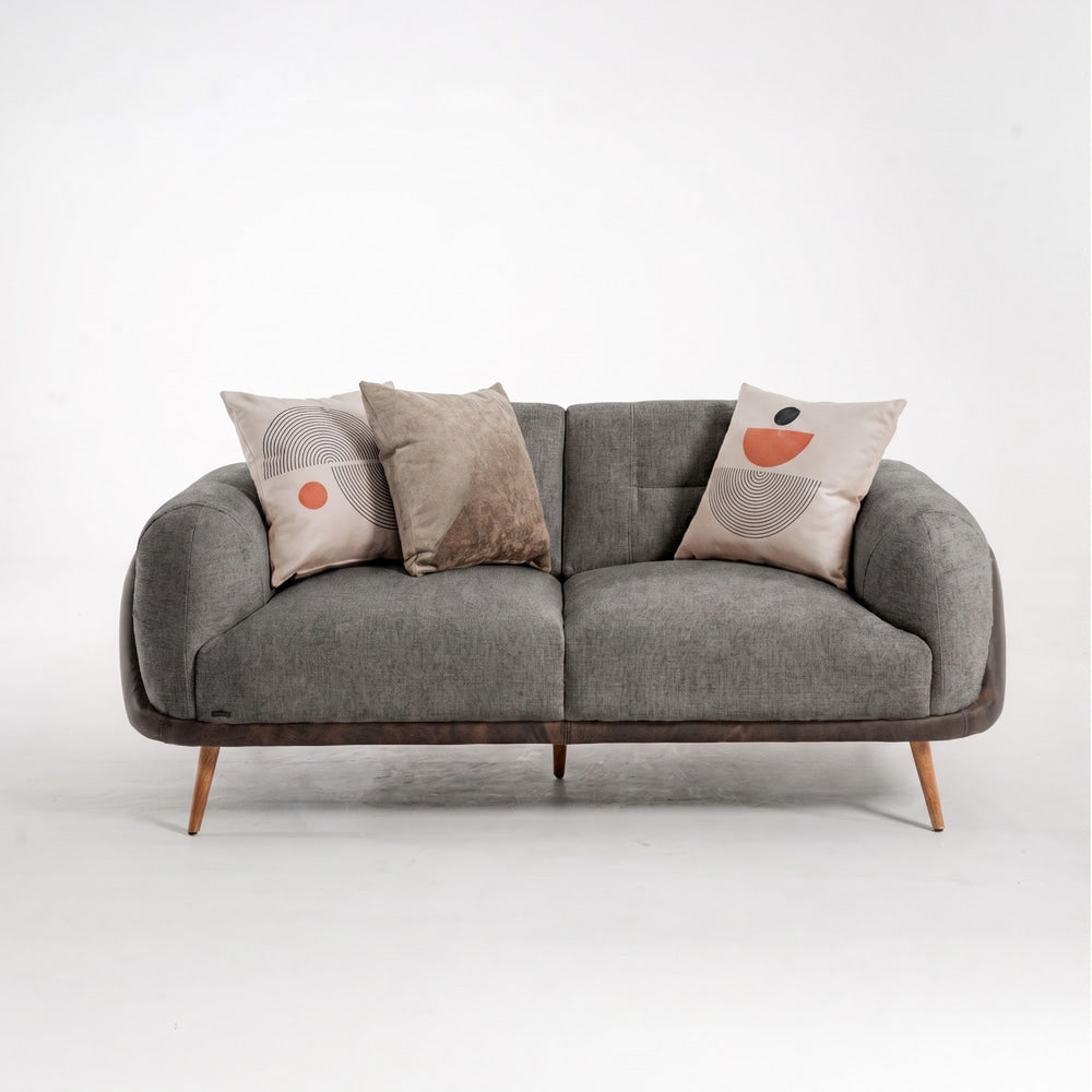 SOFA DOBLE ALMA TAPIZ /MICROCUERO · Gris · 2