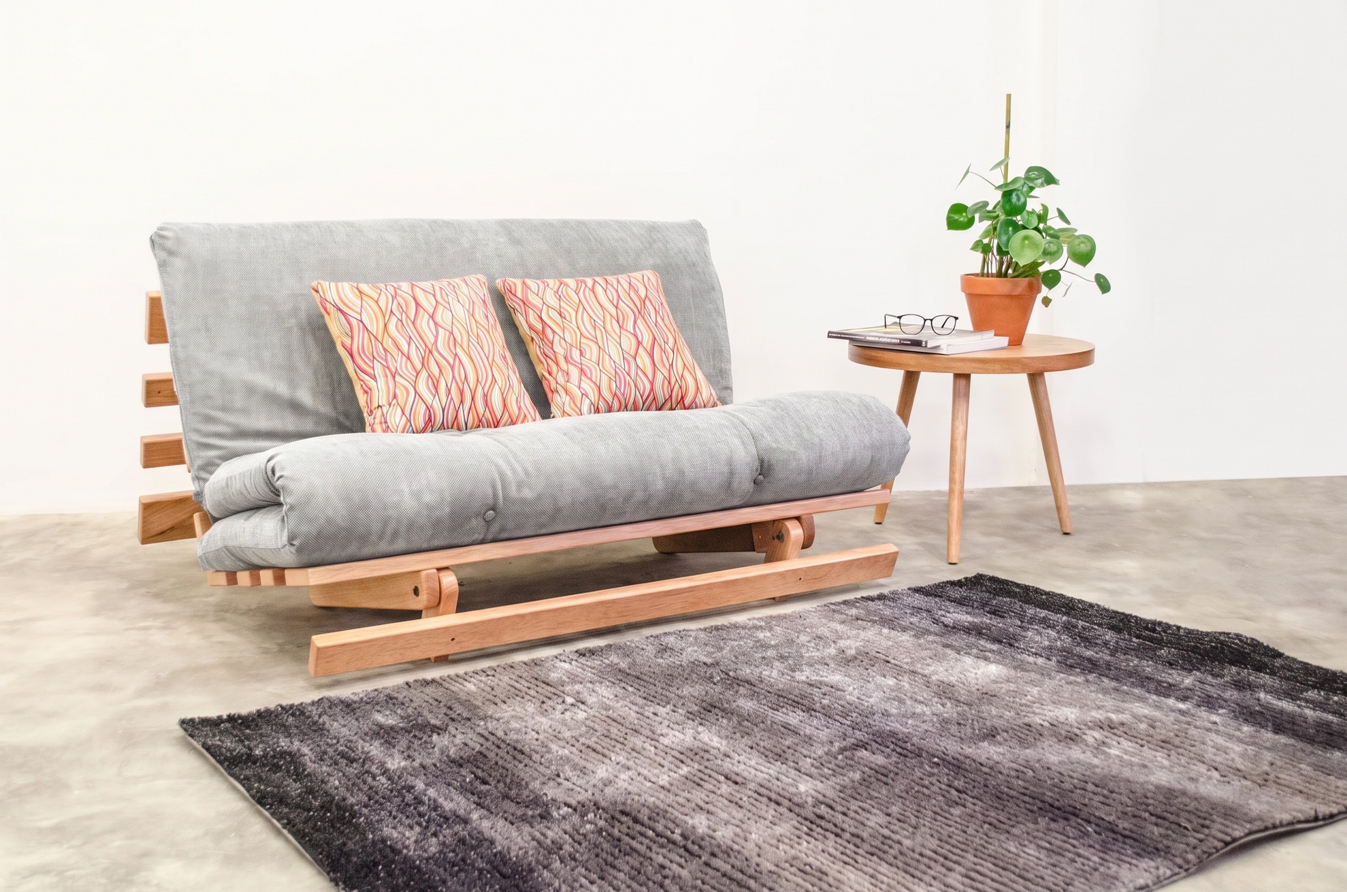 SOFÁ CAMA FUTON · Plata · 2