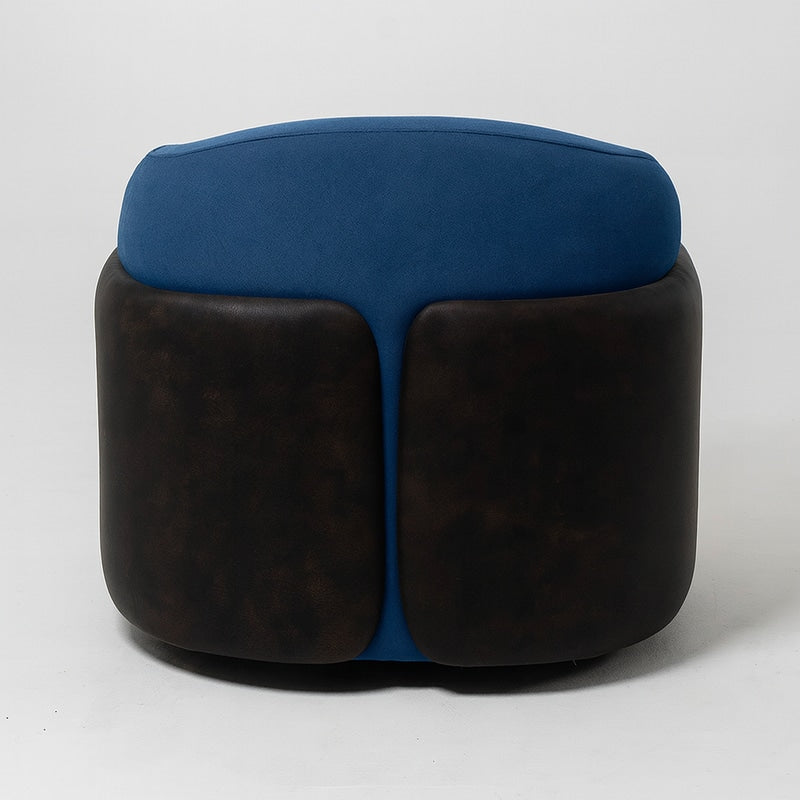 BUTACA ALMA GIRATORIA TAPIZ /MICROCUERO · Azul · 2