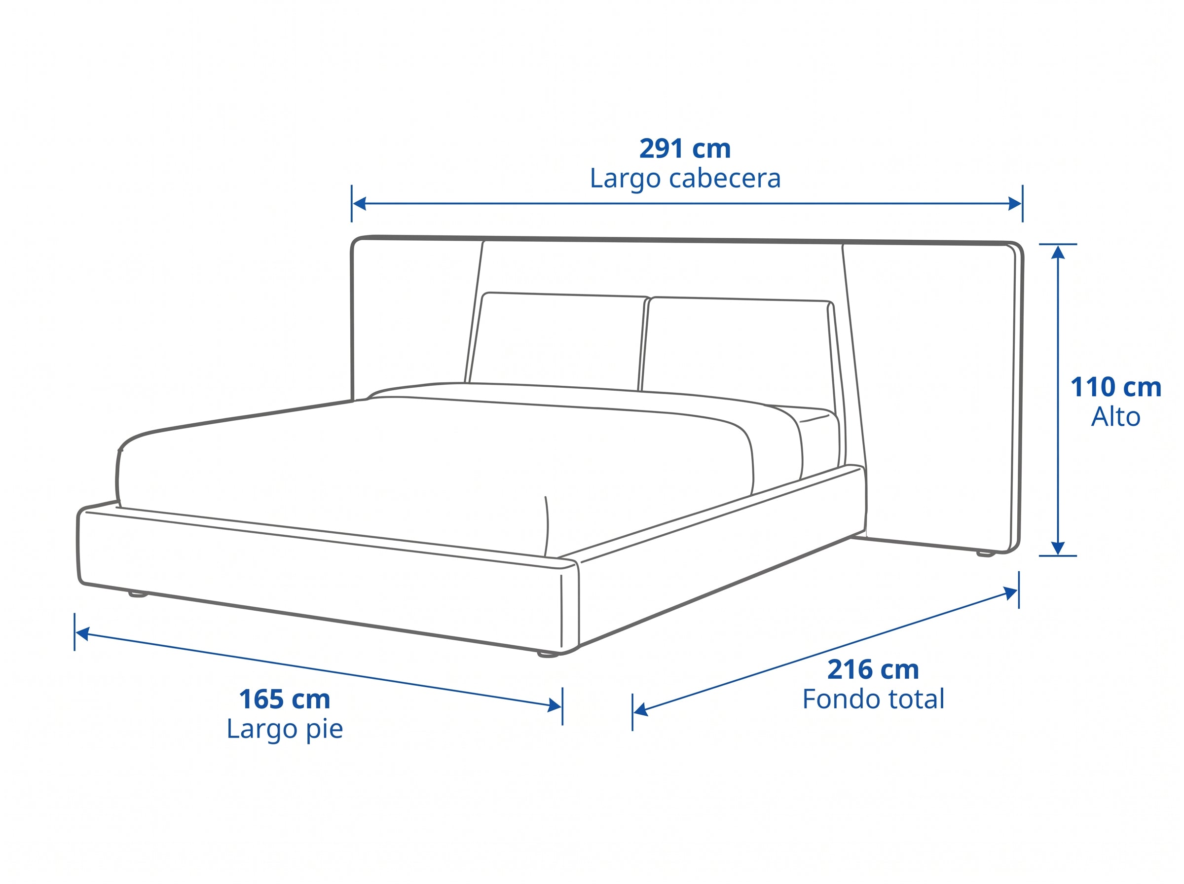 Dimensiones — CAMA CEDRO · 2