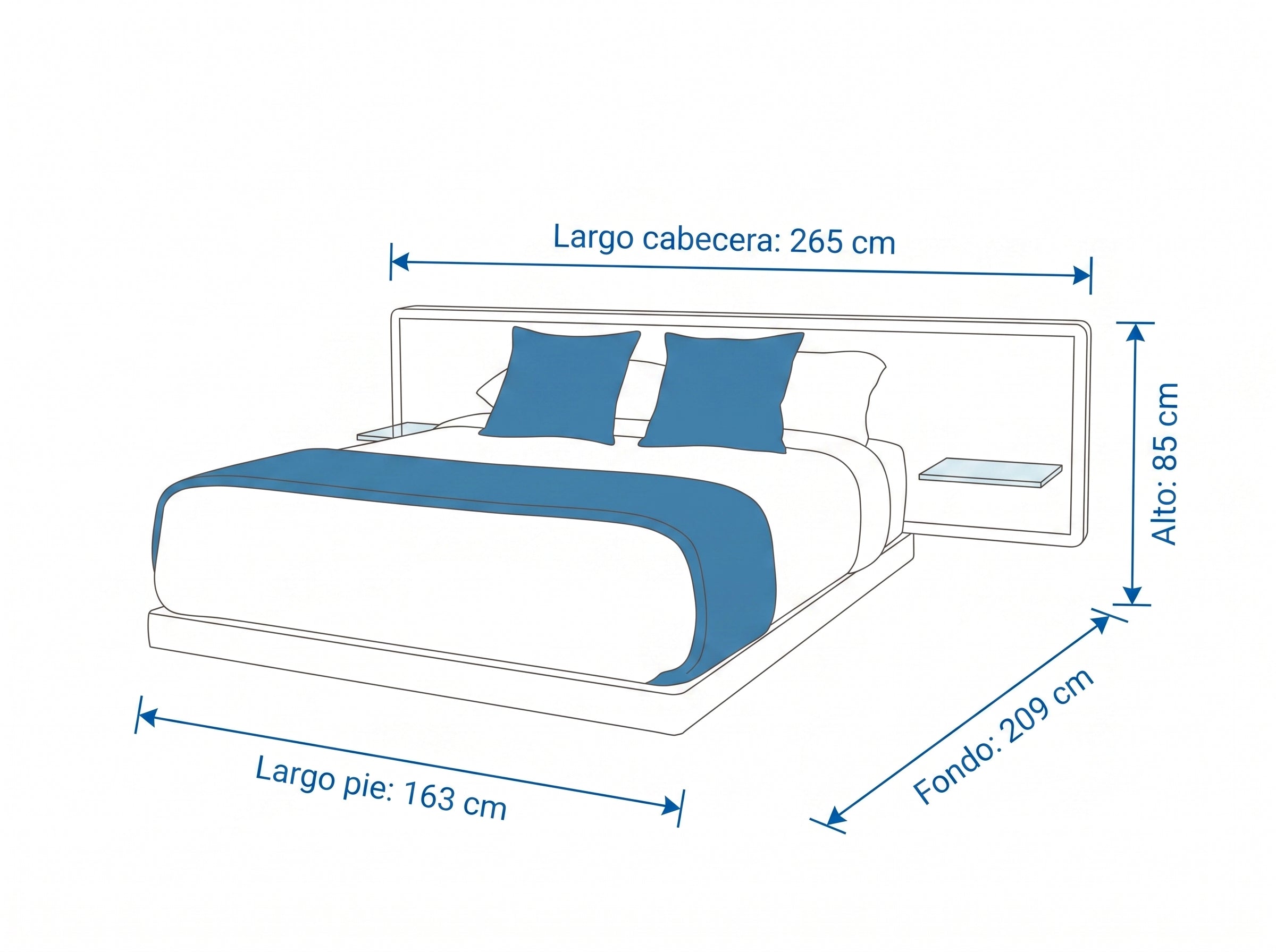 Dimensiones — CAMA NOGAL · 3