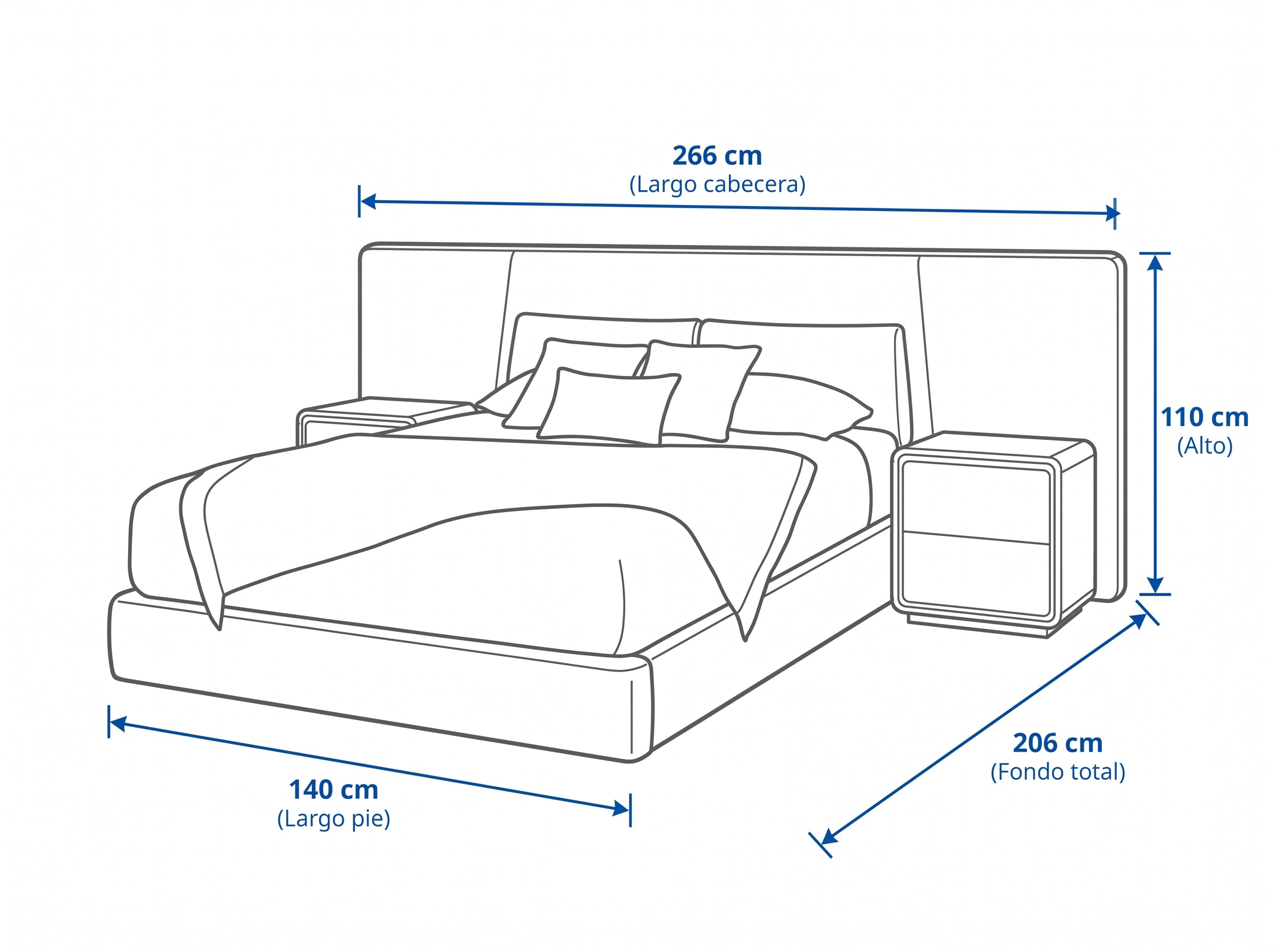 Dimensiones — CAMA CEDRO · 3