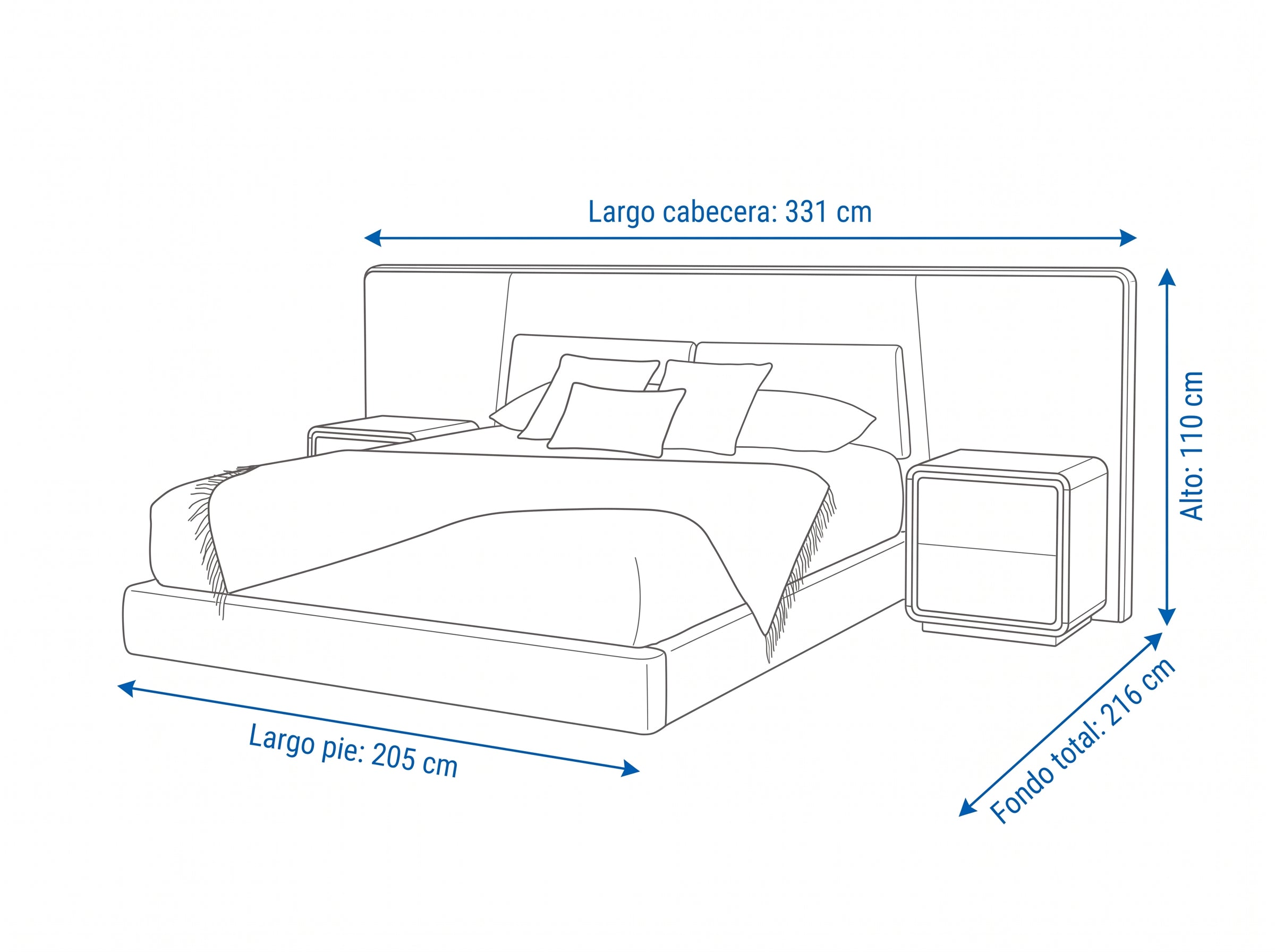 Dimensiones — CAMA CEDRO · 1