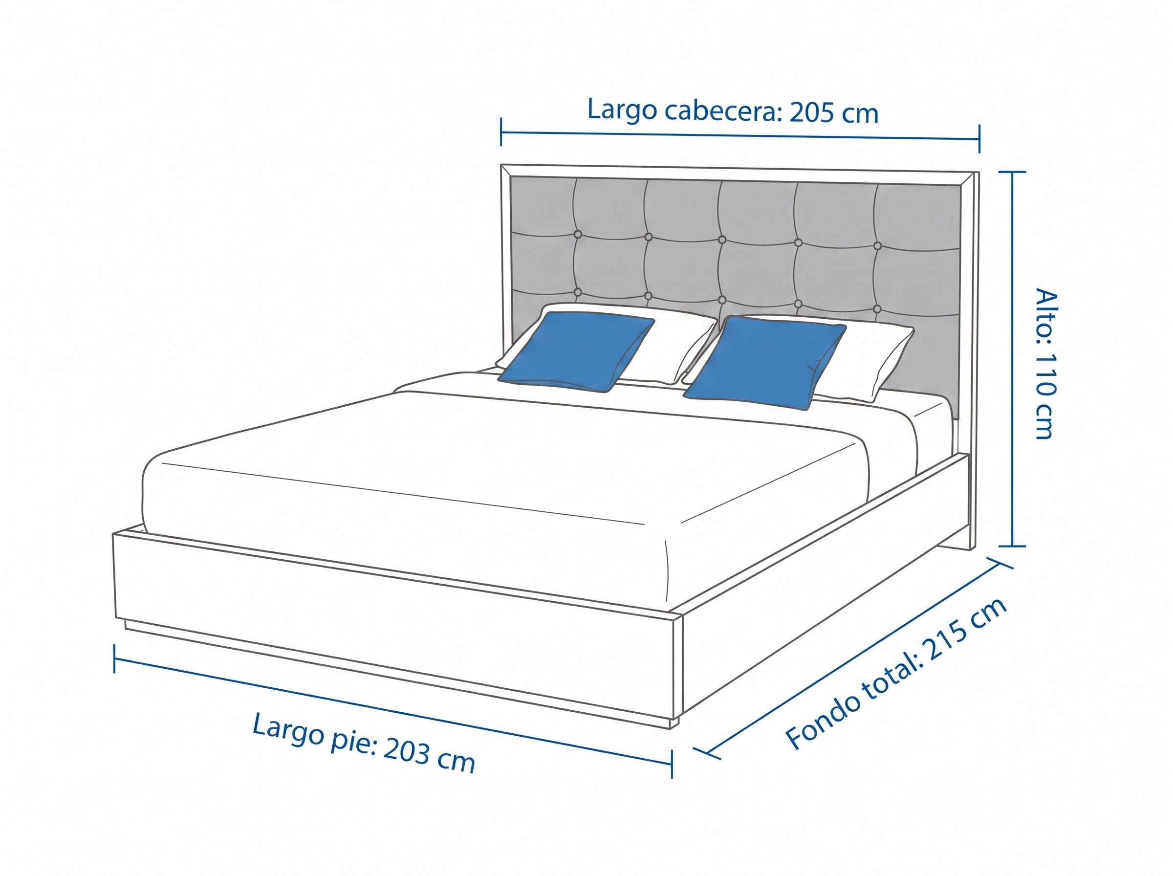 Dimensiones — CAMA CABOGANA · 1
