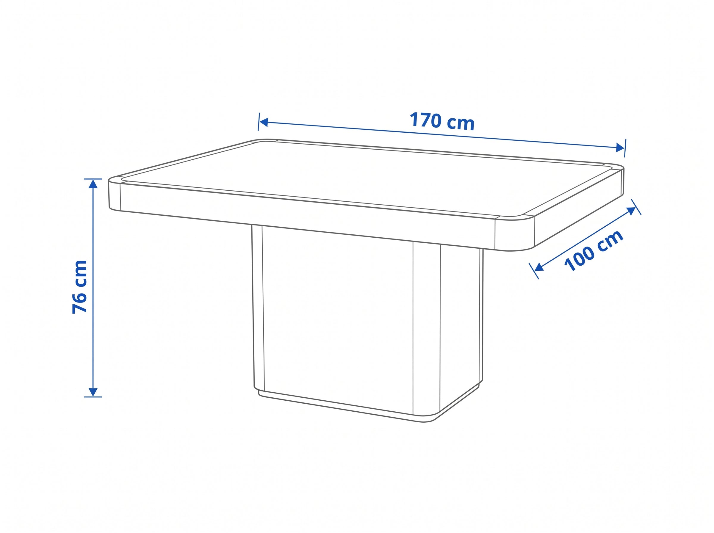 Dimensiones — MESA COMEDOR SAMAN · 1