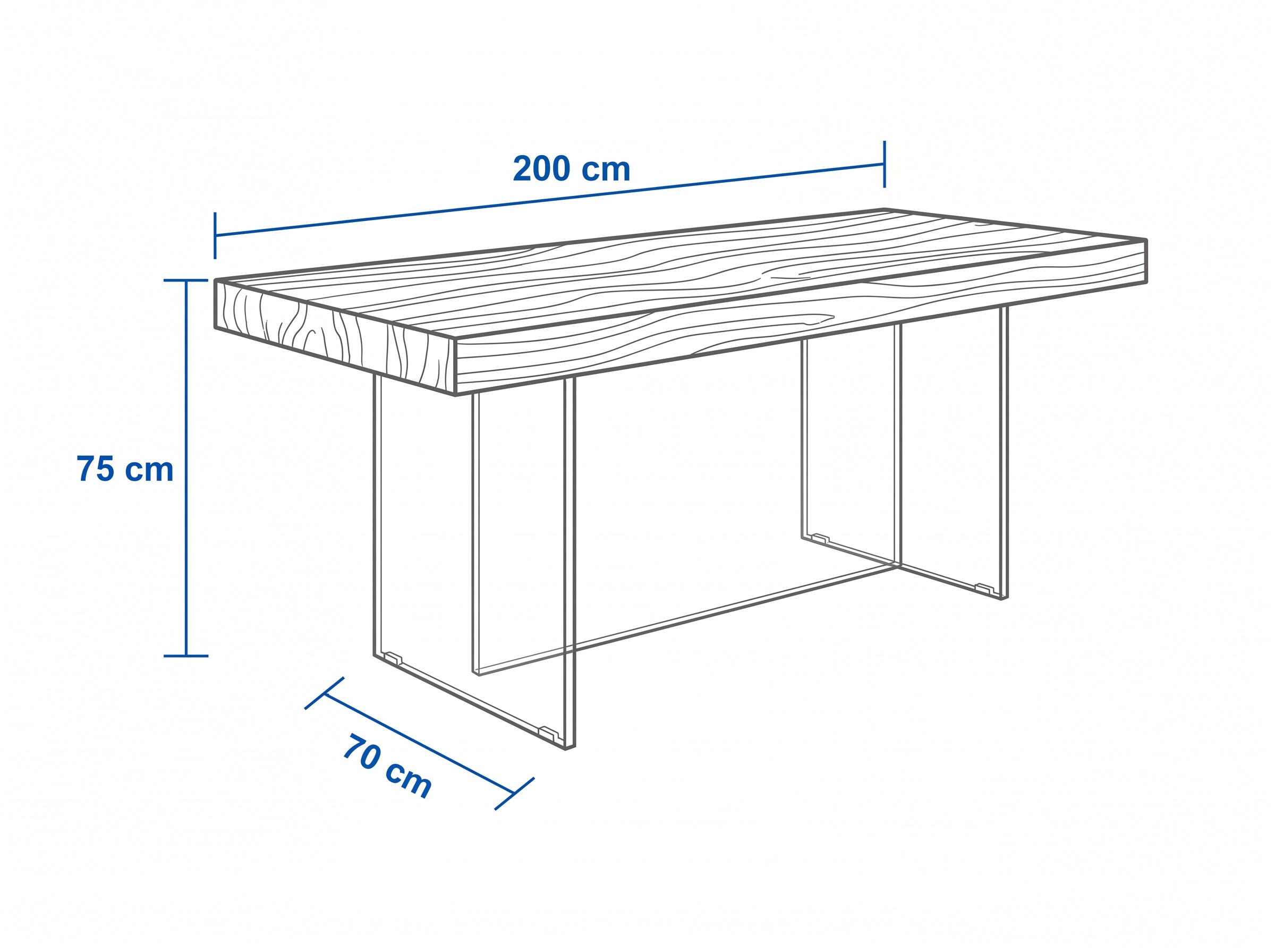 Dimensiones — MESA COMEDOR ACACIA · 1