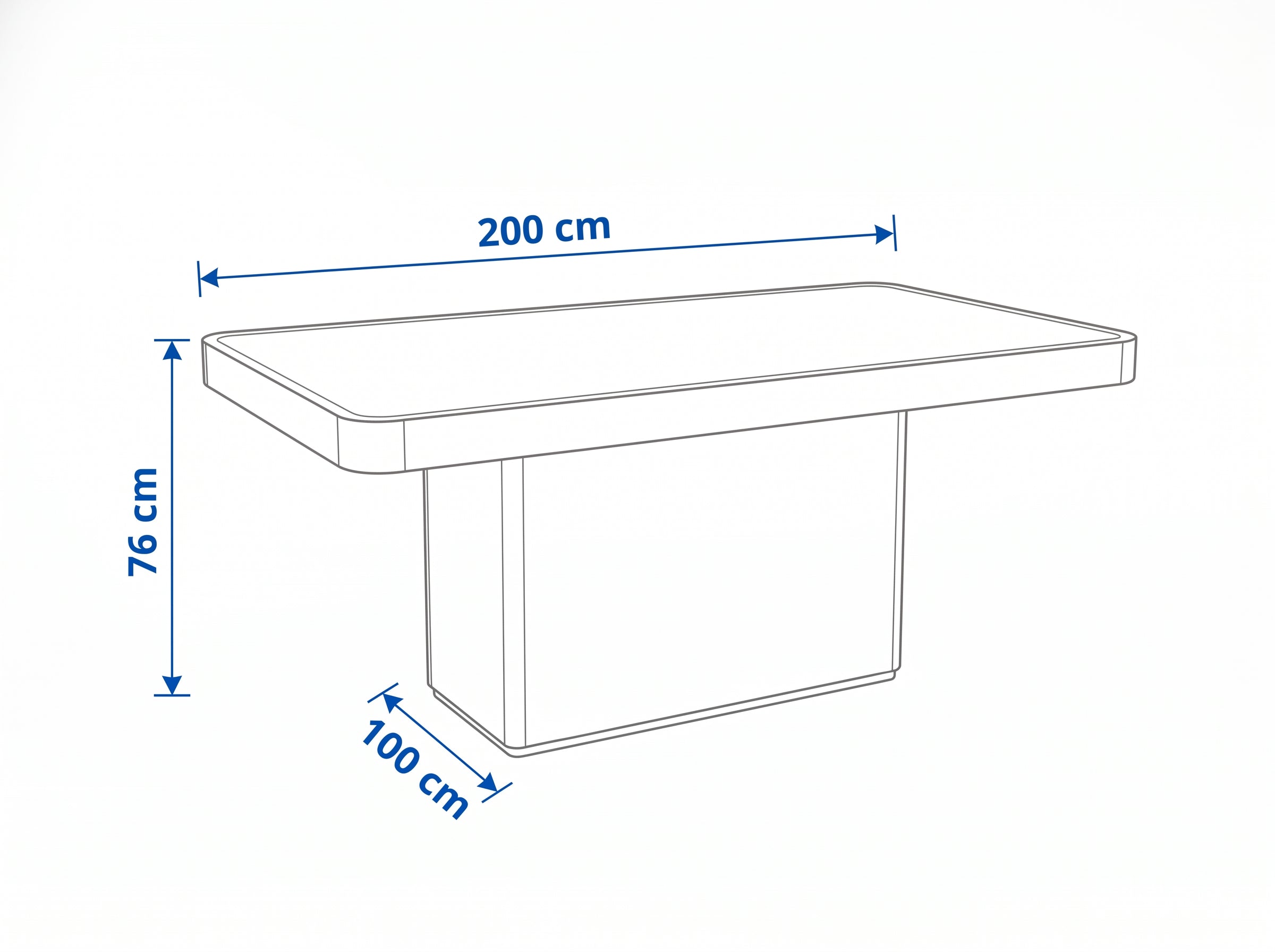 Dimensiones — MESA COMEDOR SAMAN · 2