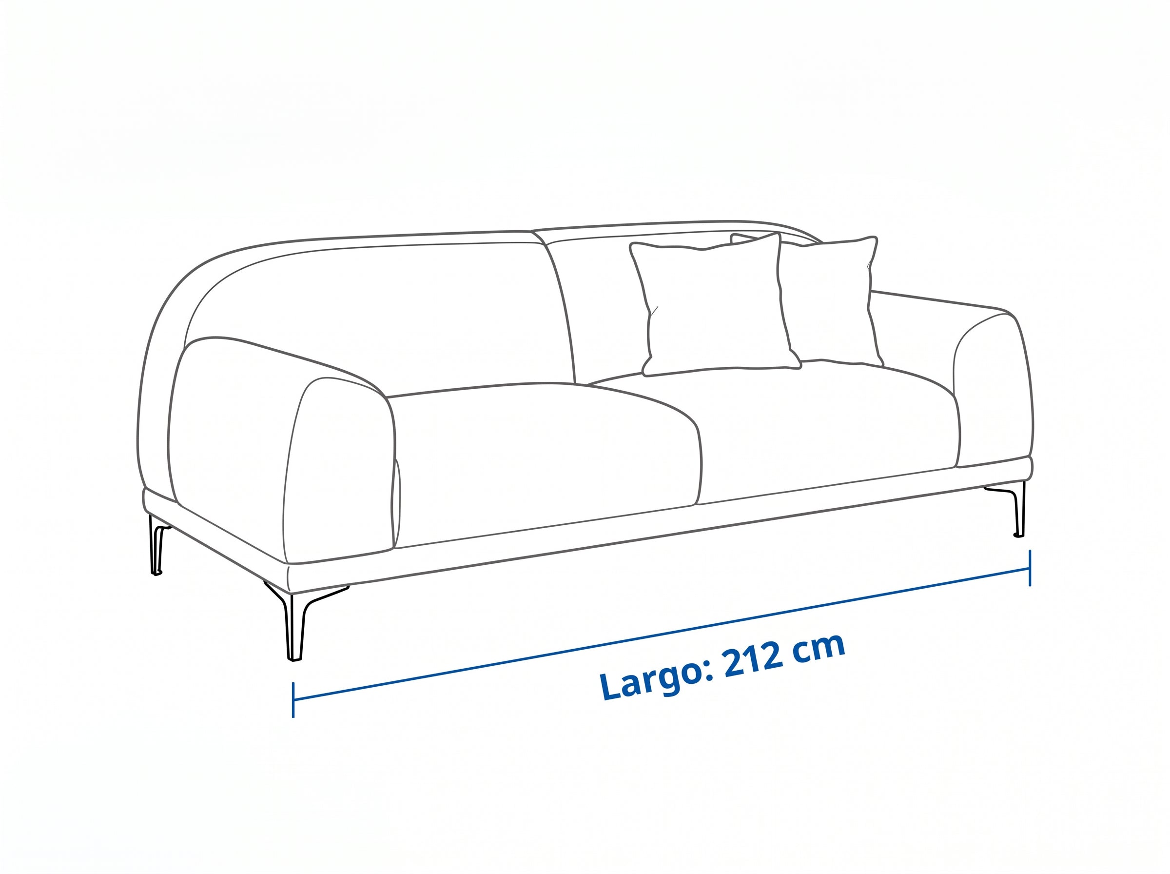 Dimensiones — SOFA TRIPLE ARCADIA
