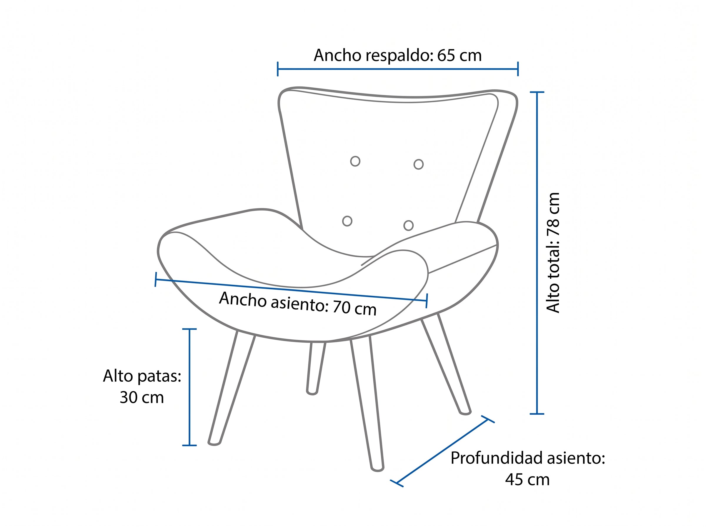 Dimensiones — BUTACA JATÚN