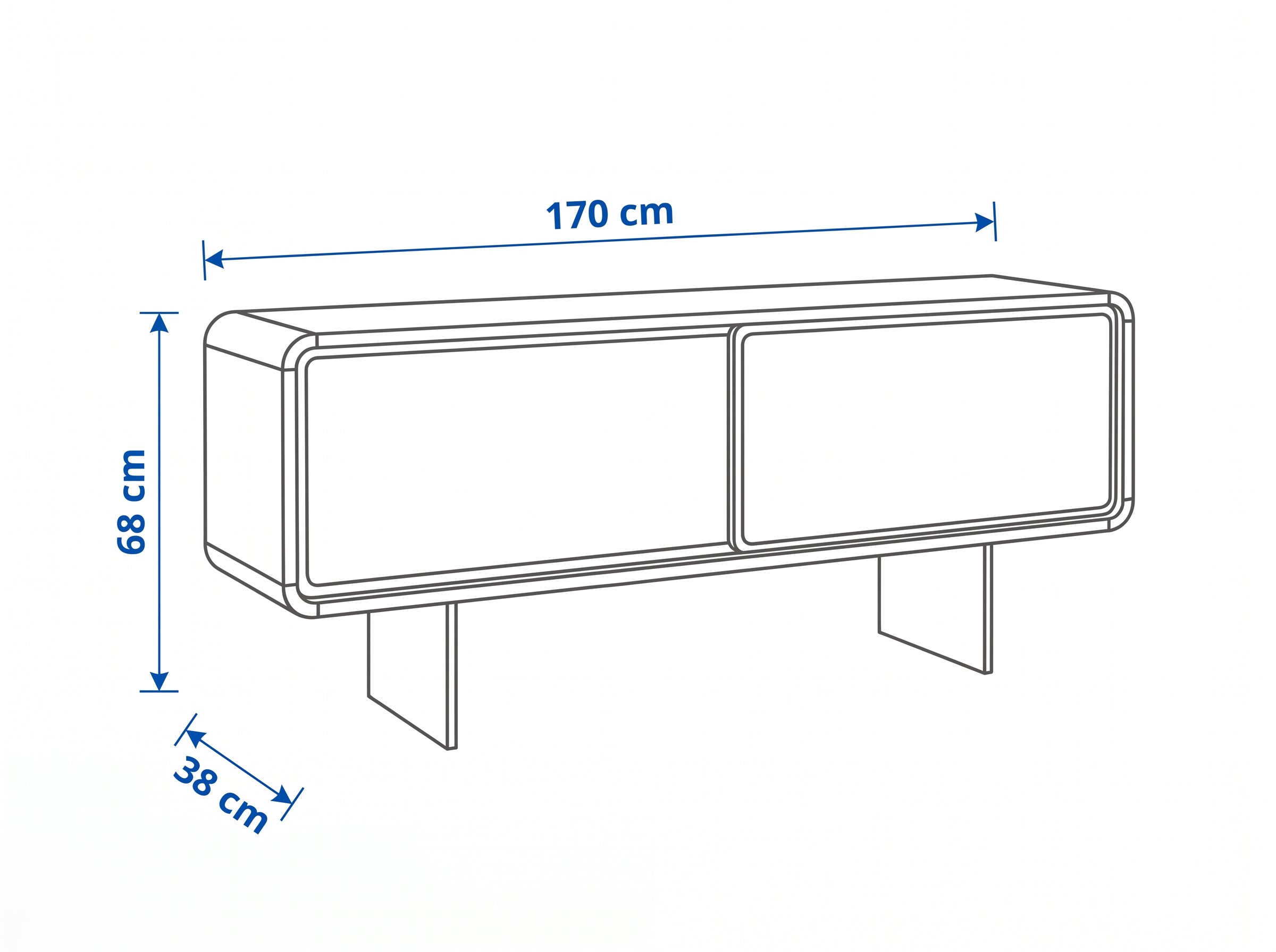 Dimensiones — MUEBLE TV NOGAL