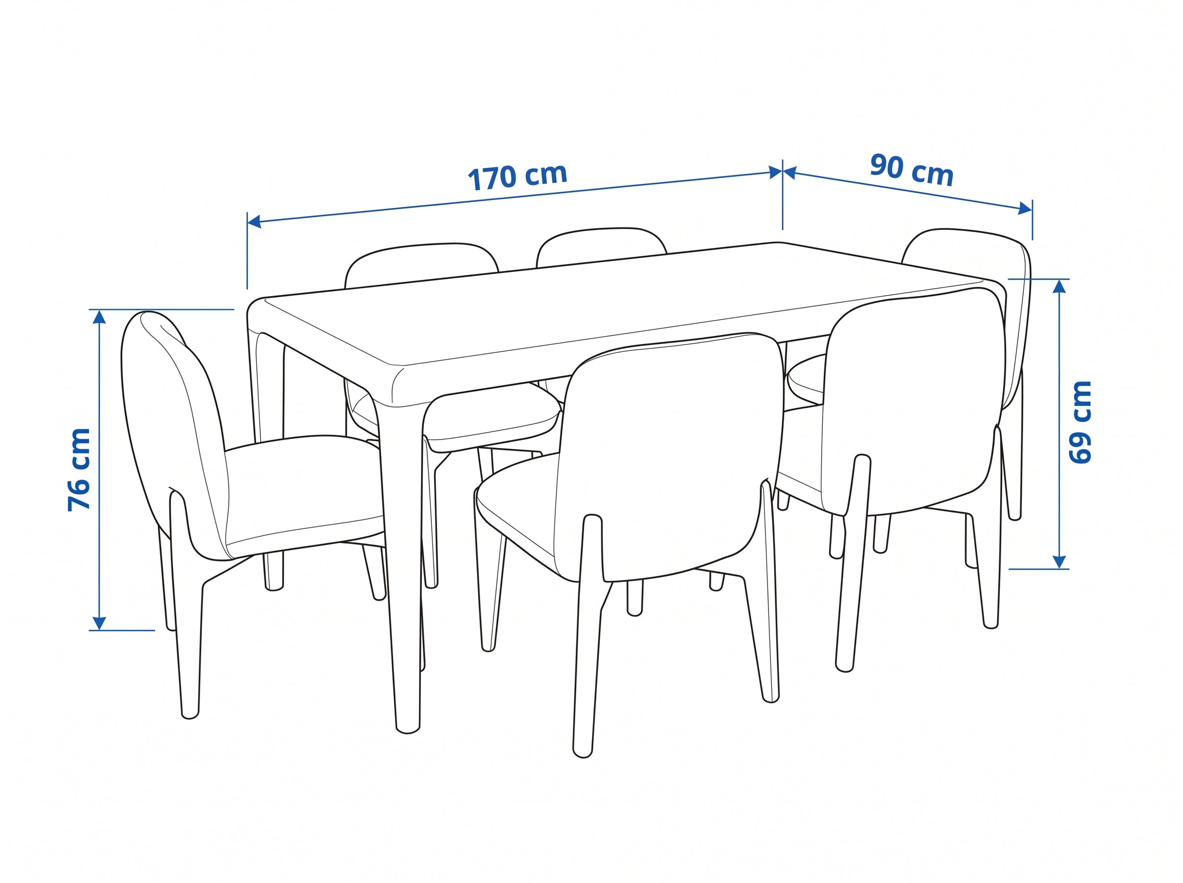Dimensiones — MESA COMEDOR ZENIT