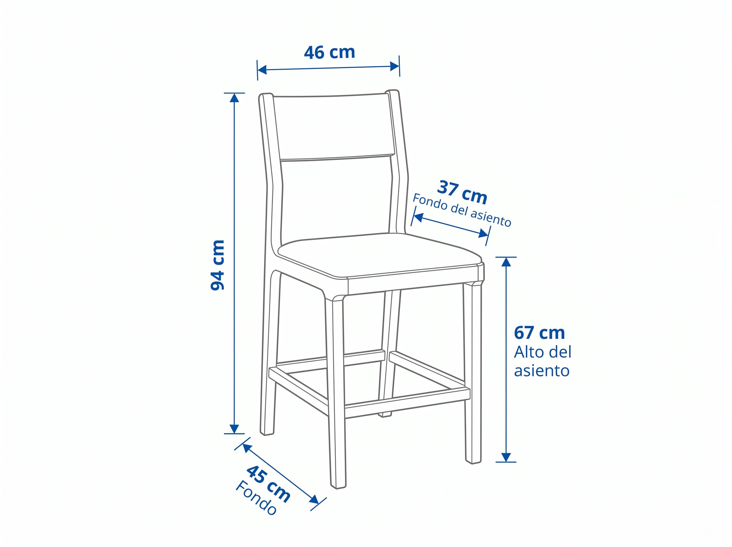 Dimensiones — TABURETE ETER