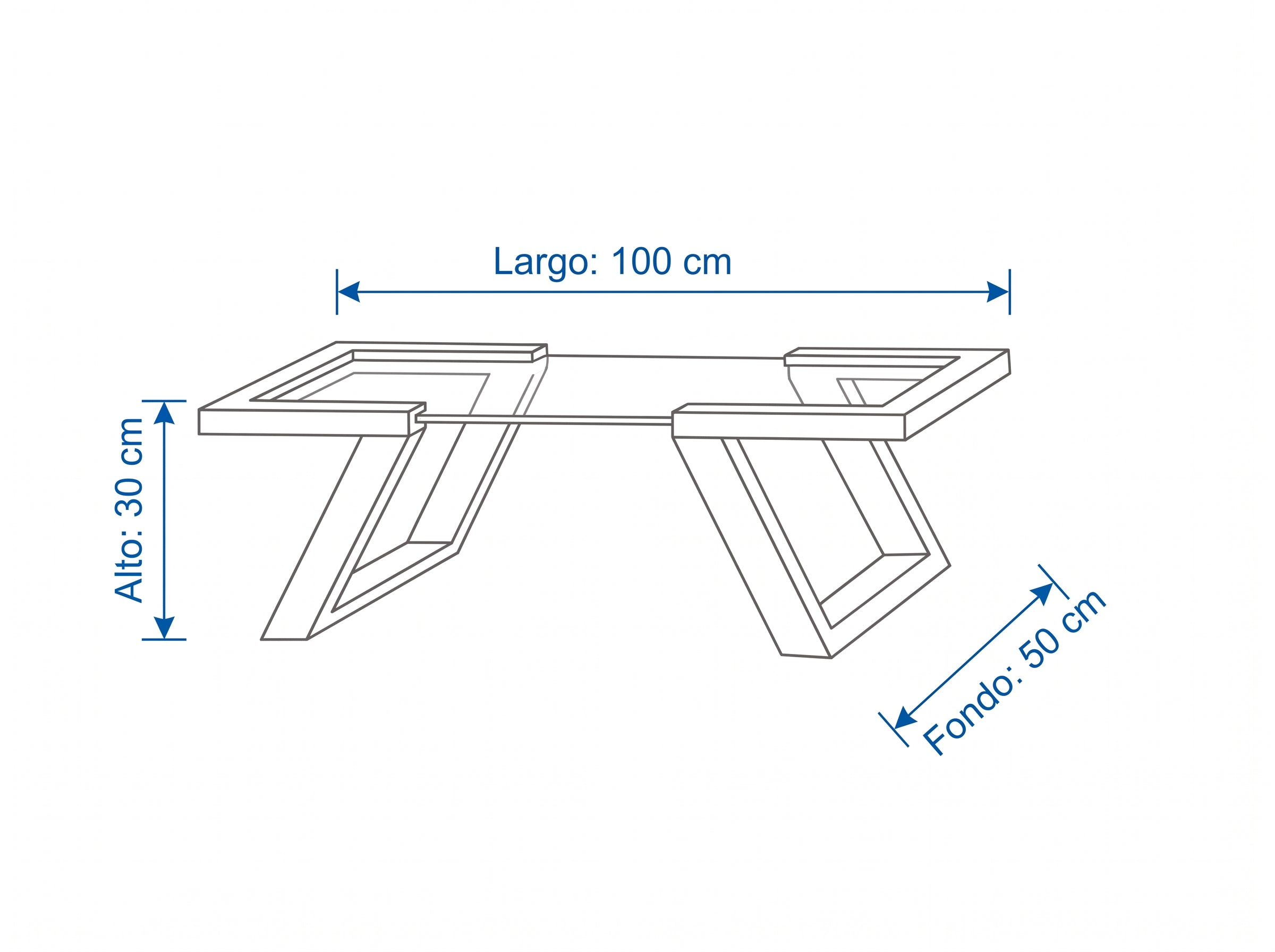 Dimensiones — MESA CENTRAL FAIQUE