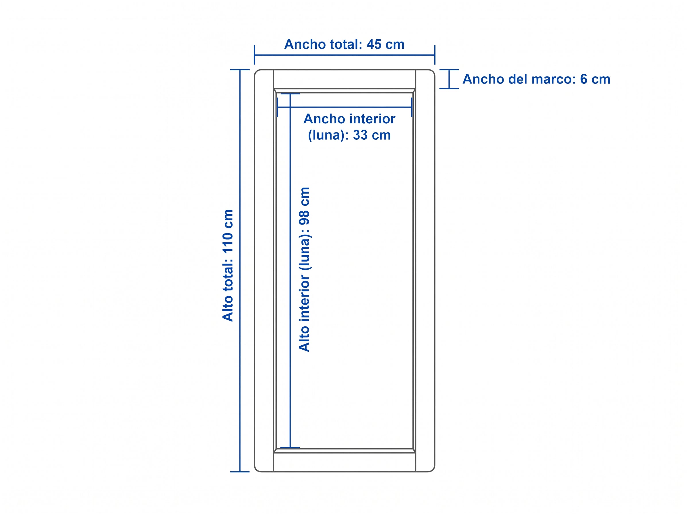 Dimensiones — ESPEJO ALAMO