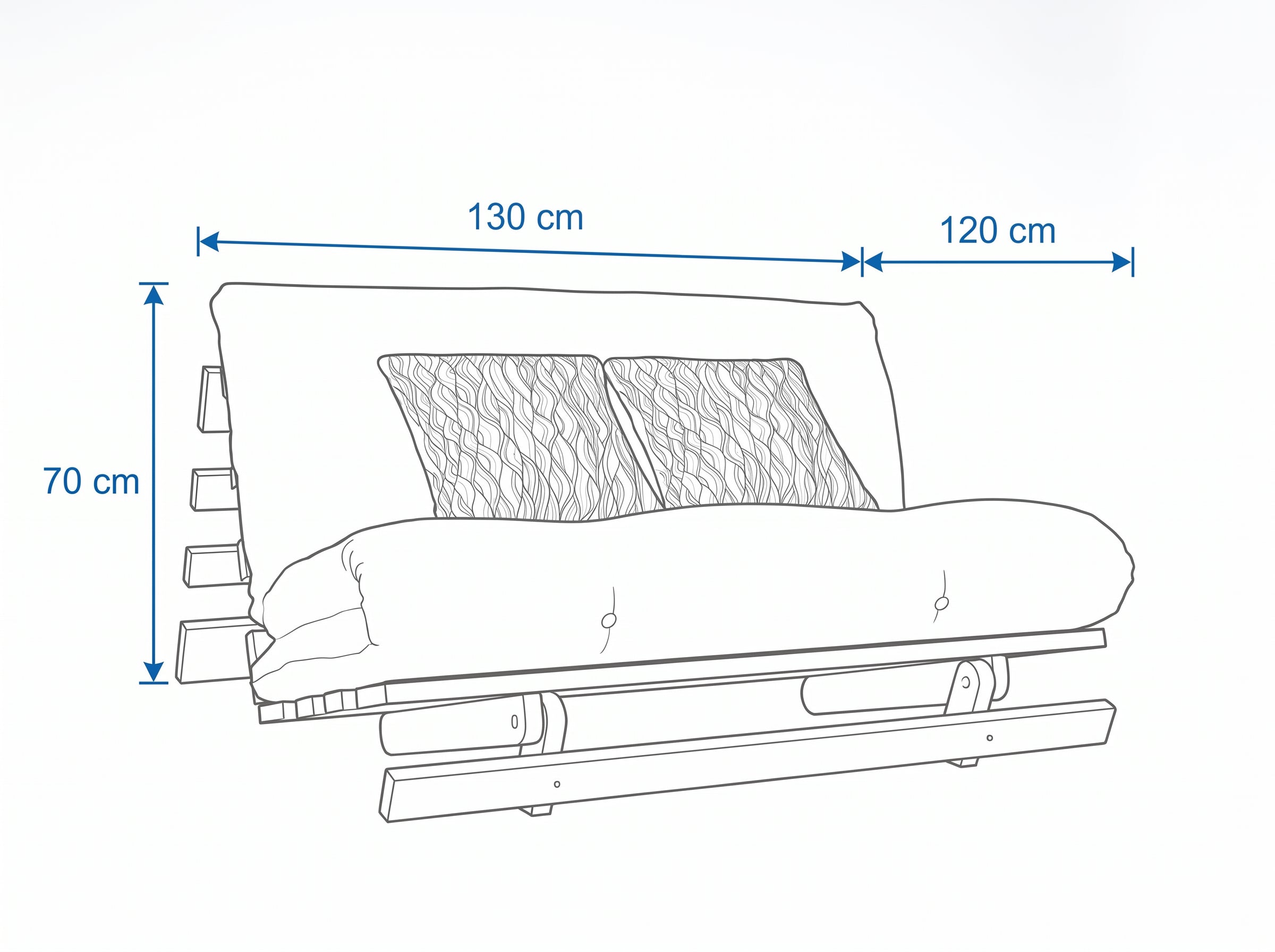 Dimensiones — SOFÁ CAMA FUTON