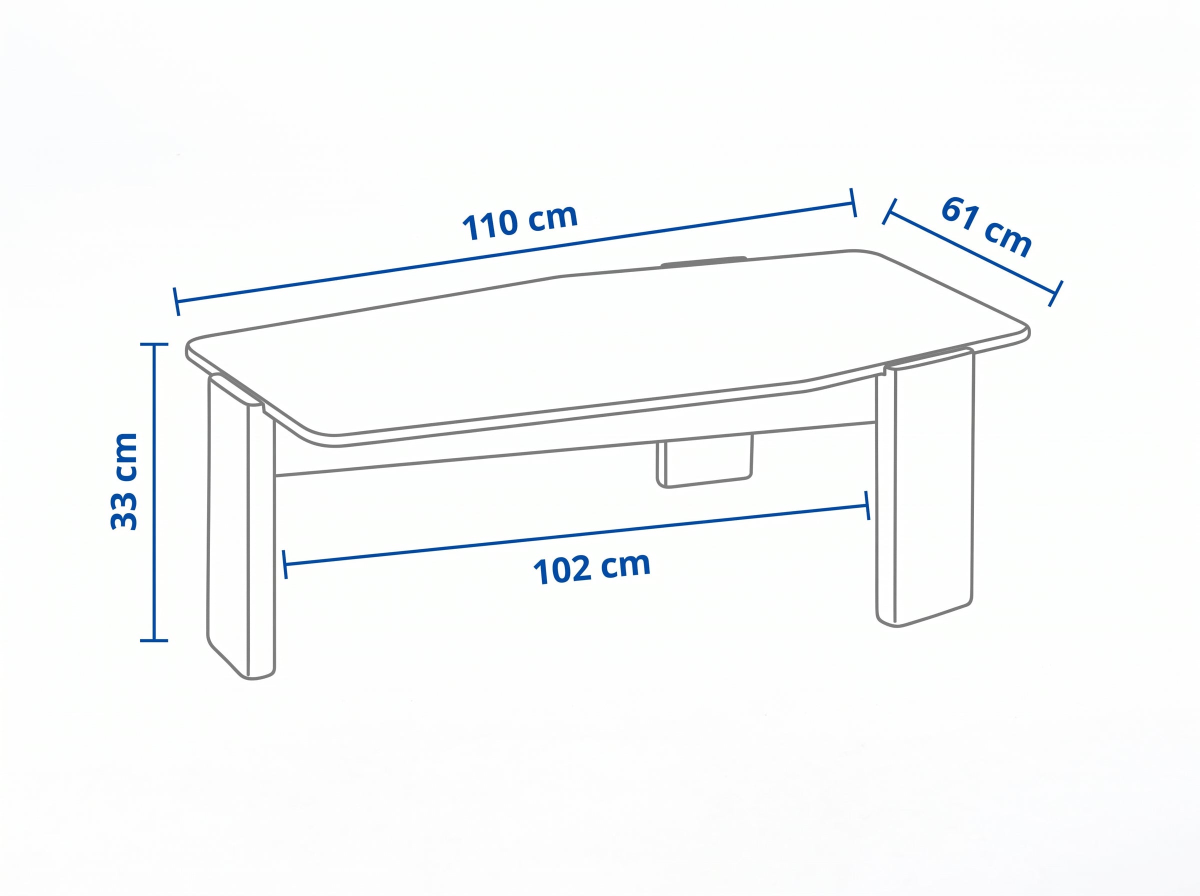 Dimensiones — MESA CENTRAL ETER