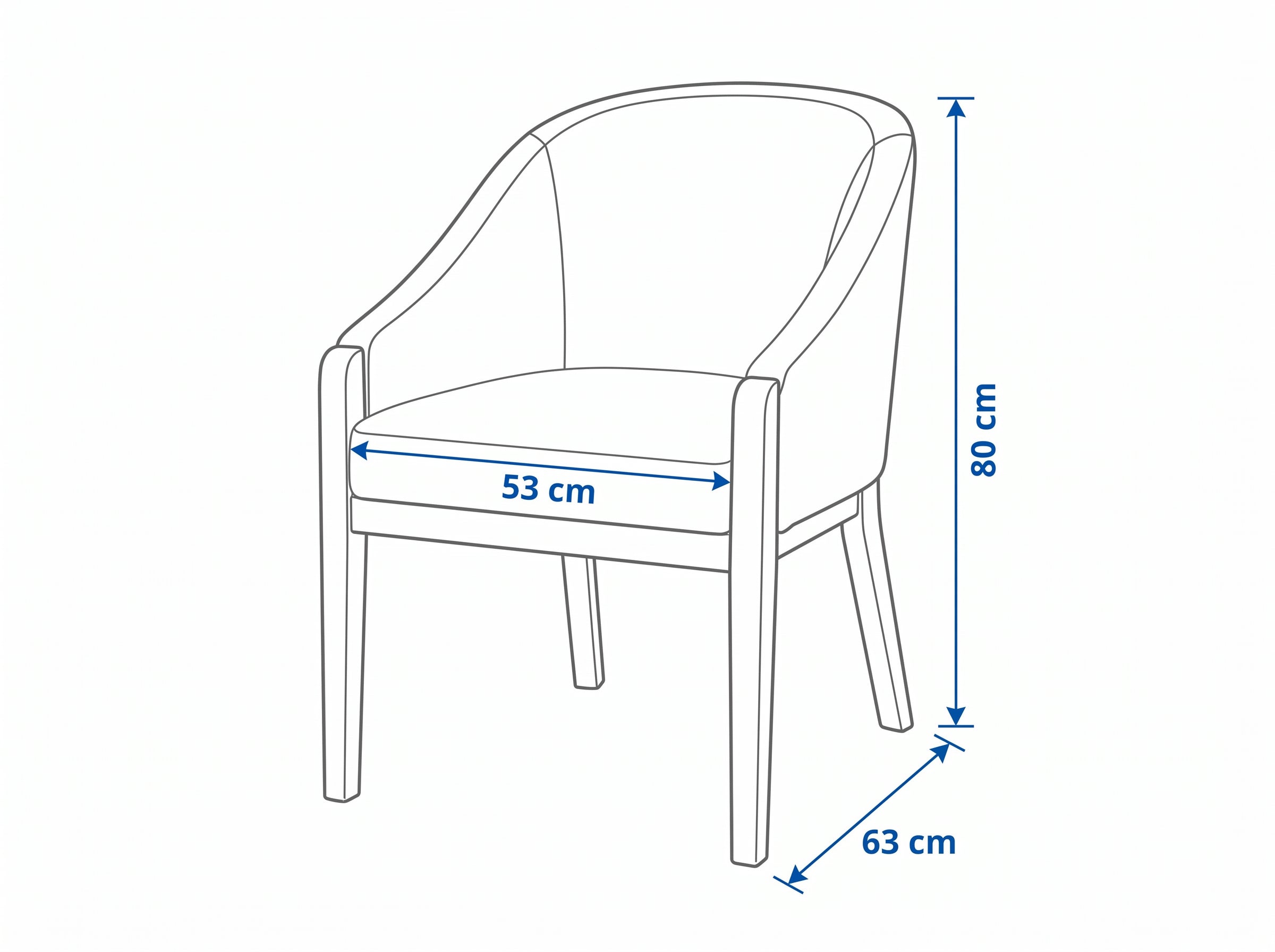 Dimensiones — SILLA ACACIA