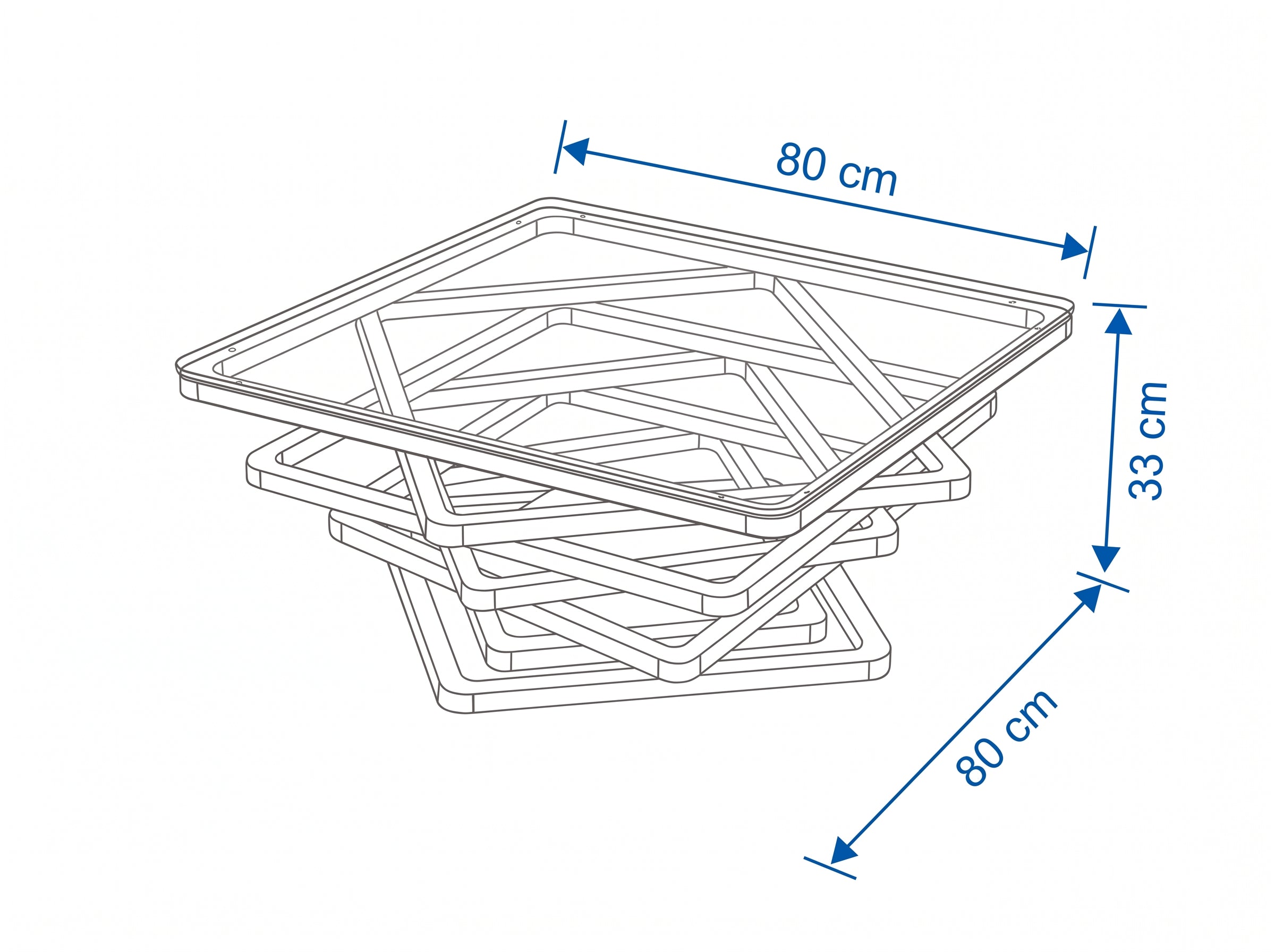 Dimensiones — MESA CENTRAL QUILOTOA PEQUEÑA