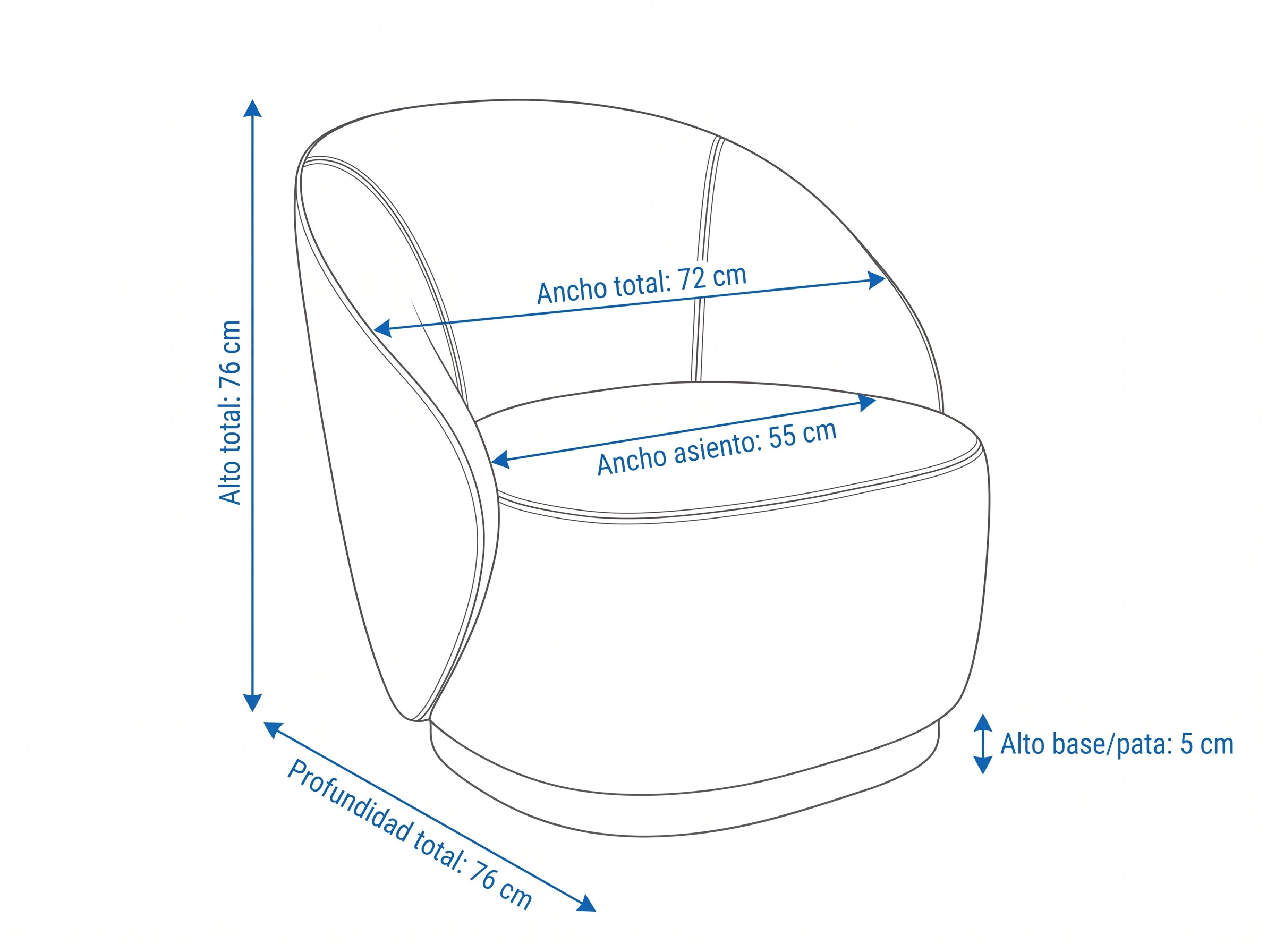Dimensiones — BUTACA MAGNOLIA
